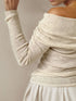 'Viatrix' Wool Knit Off-Shoulder Sweater - Celes Fashion